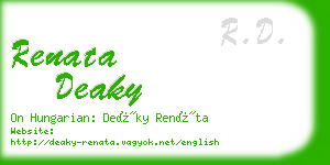 renata deaky business card